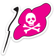 Flag Skull white pink