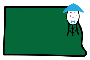 Smiley state G sticker