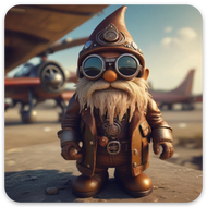 Steampunk Gnome Aviator | 3x3