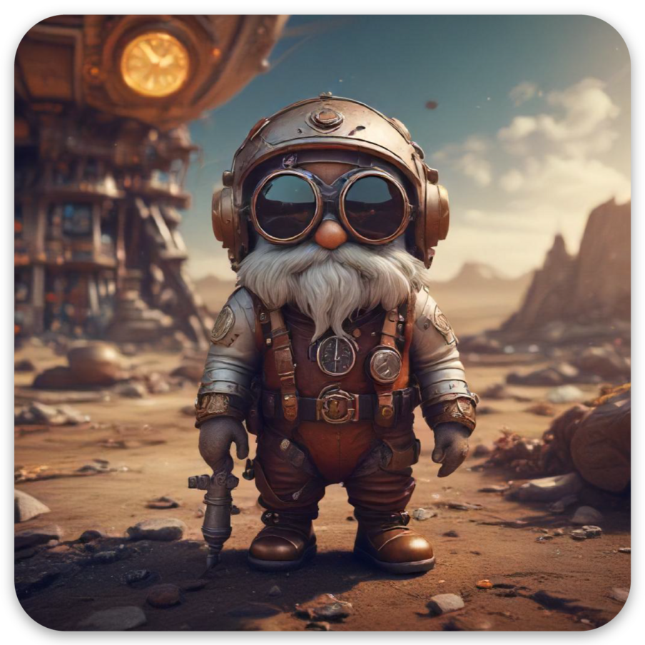 Steampunk Gnome Fighter Pilot 02