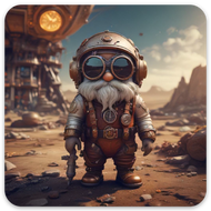 Steampunk Gnome Fighter Pilot 02
