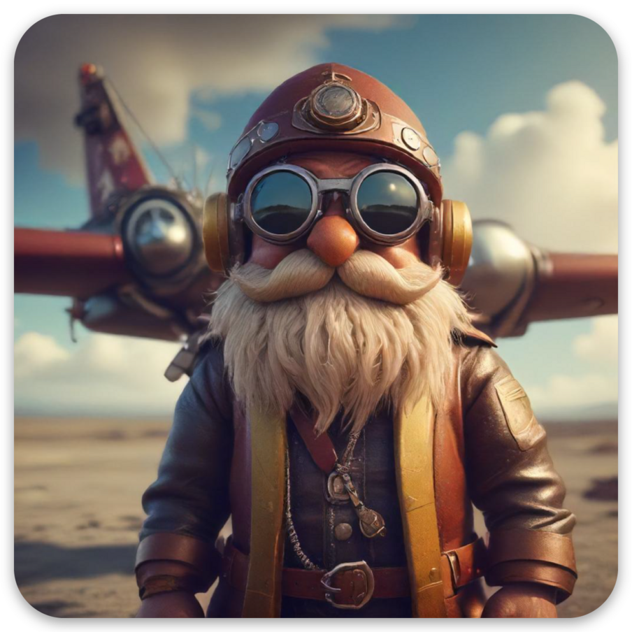 Steampunk Gnome Fighter Pilot02 | 3x3