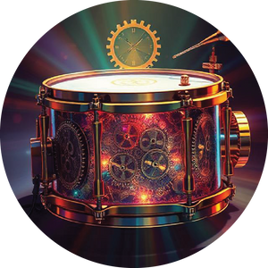 Snare Drum Steampunk  2in