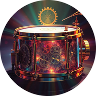 Snare Drum Steampunk  2in