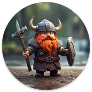 Viking Claymation Red2 | 3x3 sticker