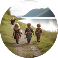 Toddler Vikings 3x3 sticker